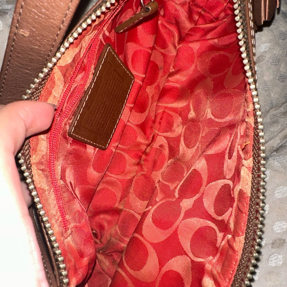 Coach Brown Leather Baguette Bag - Picture 5 of 7